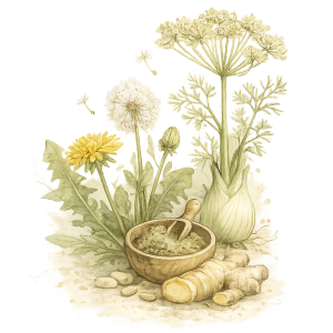 Illustration einer Kräuterpflanze